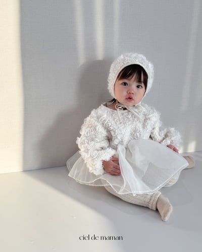 Cieldemaman20｜(3M~15M)  氣質雲朵洋裝含帽子11