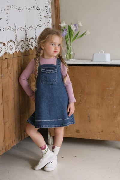 FLO57｜(75-140) 3色蕾絲荷葉花邊上衣3