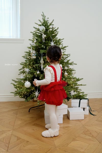 bebe nine53 (65cm-85cm) 3色蝴蝶結薄紗吊帶包屁裙6