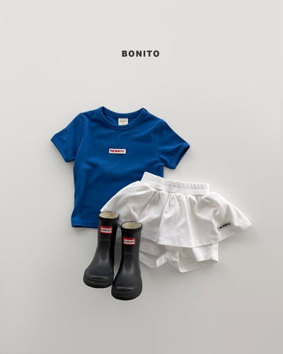 Bonito40｜(75cm-125cm) 2色素色小標短褲裙13