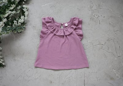 FLO35｜(75-140) 荷葉波浪領上衣10