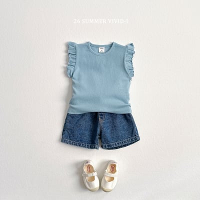 vivid44｜(78cm-125cm) 3款羅紋荷葉邊無袖上衣13