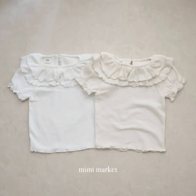 mimi market14 (75-90cm)  荷葉邊雙領上衣1