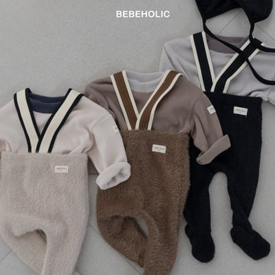 Bebe holic36｜(3m-18m) 吊帶刷毛褲襪3