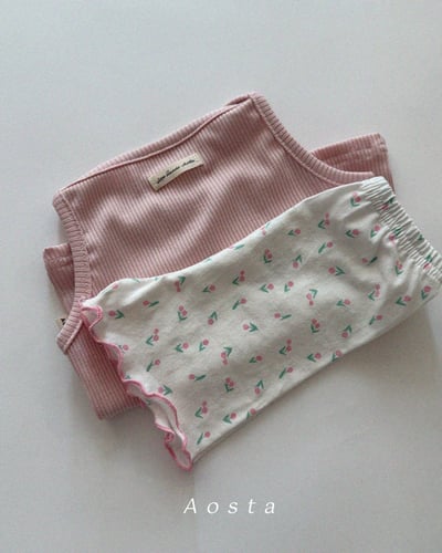 AOSTA15｜(6m-5y) 3款繽紛木耳邊短棉褲14