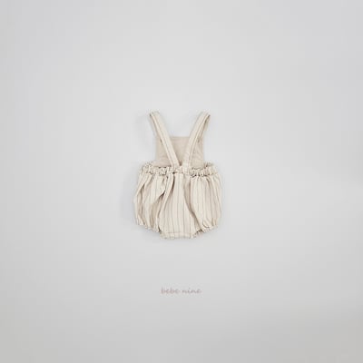 bebe nine27 (65-90) 2色格紋線條吊帶包屁褲14