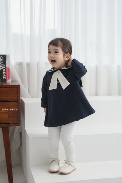 bebe nine31  (65-115) 2色水手領帶洋裝9