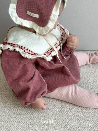 Nutt03｜(3m-16m) 翻領磨毛包屁衣含髮帶13