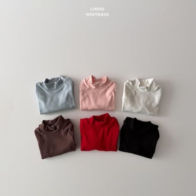 Lindo49｜(80cm-125cm) 高領素面上衣1