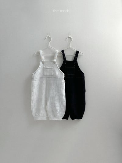 MiniRobe30｜(70-110) 棉麻吊帶束口褲1