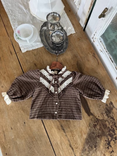 Marron 31｜(1y-6y) 法式古典蕾絲緞帶襯衫14