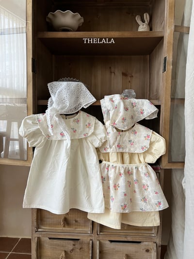 thelala55｜ (70-115) 玫瑰翻領洋裝3