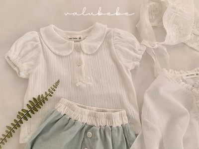 Valubebe 63｜(65-90cm) 翻領泡泡袖上衣8