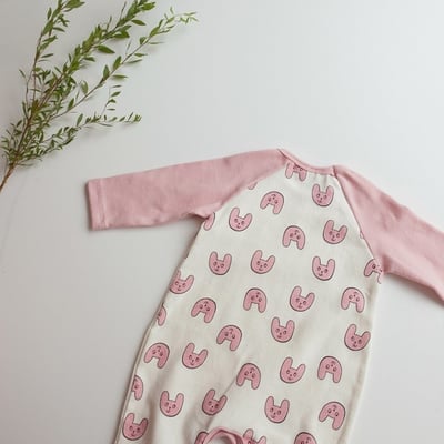 LEMONADE42｜(55cm-85cm) 2色印花連身衣含帽子7