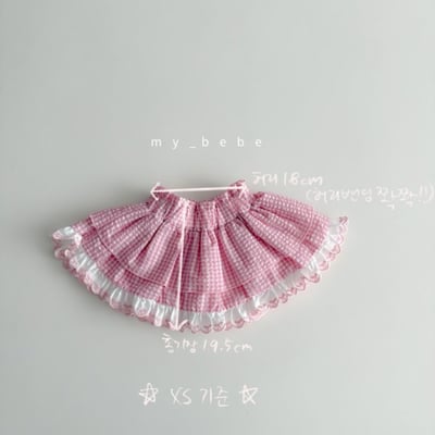 my_bebe27｜(80-120cm) 格紋蓬蓬褲裙7