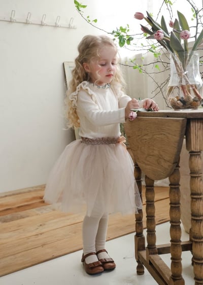 FLO19｜(75-135cm) 3色夢幻薄紗內搭褲裙22