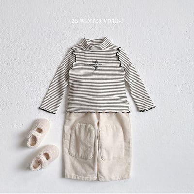 vivid75｜(78cm-125cm) 滾邊蝴蝶結印花上衣9