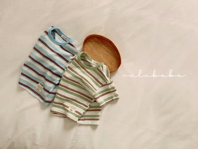 Valubebe 61｜(65-90cm) 拼色條紋上衣2