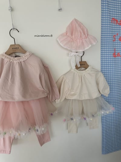 Bloom.b22｜(0m-18m) 蕾絲綁帶帽3