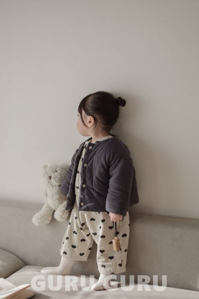 GURU GURU26｜(6m-24m) 2色愛心/波點燈芯絨連身衣13