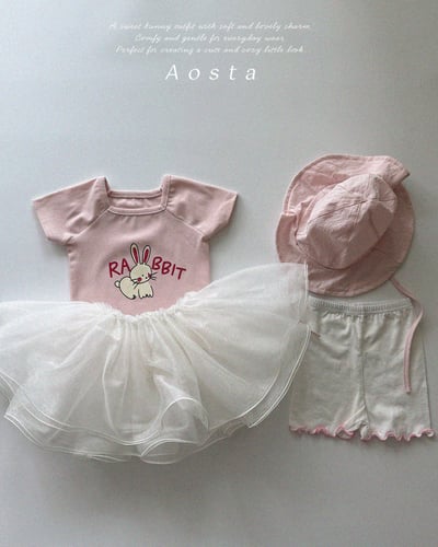 AOSTA27｜(6m-5y) 2款小兔兔方領上衣6