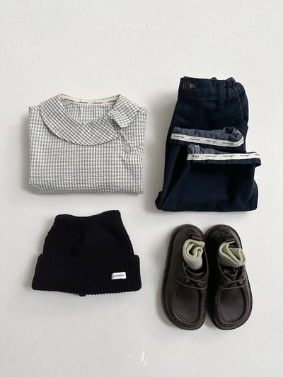 Atomeme02｜(70-110) 反折logo直筒牛仔褲8