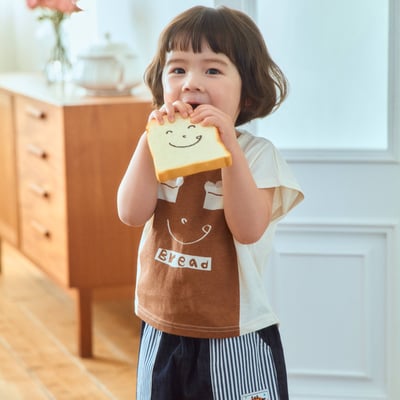 1st blue35｜(~93-118cm) 麵包印花上衣4