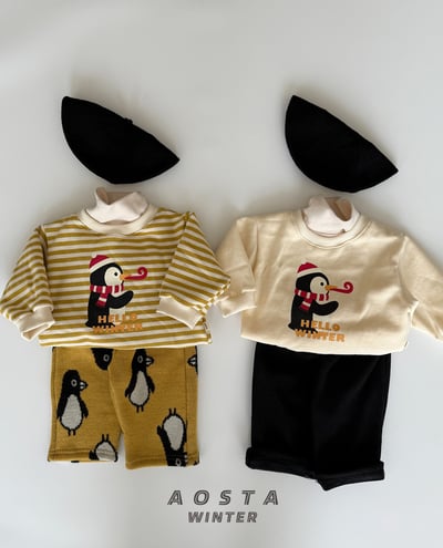 AOSTA44｜(6m-5y) 企鵝印花休閒上衣4