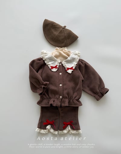 AOSTA25｜(6m-5y) 蕾絲荷葉翻領縮口襯衫14