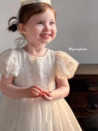 JE728｜(66-90cm) 公主袖薄紗蓬蓬裙包屁衣7