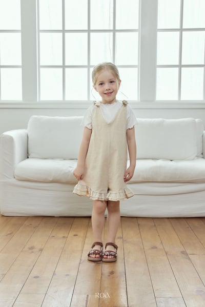 ROA14｜(6m-18m) 2色蕾絲滾邊無袖連身褲2