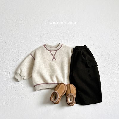 vivid93｜(78cm-125cm) 經典縫線滾邊休閒套裝7