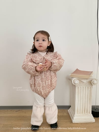 JE 249｜(66-90cm)  花朵大翻領包屁衣5