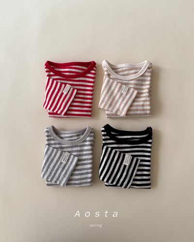 AOSTA22｜(6m-5y) 透氣條紋上衣20