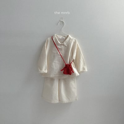 MiniRobe22｜(70cm-110cm)kids 2色素色口袋直筒寬庫9