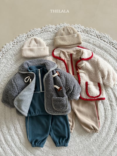 thelala48｜ (1y-6y) 線條絨毛束口褲3