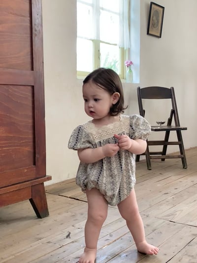 JE55｜(66-130cm) 波西米亞風蕾絲領包屁衣/洋裝7