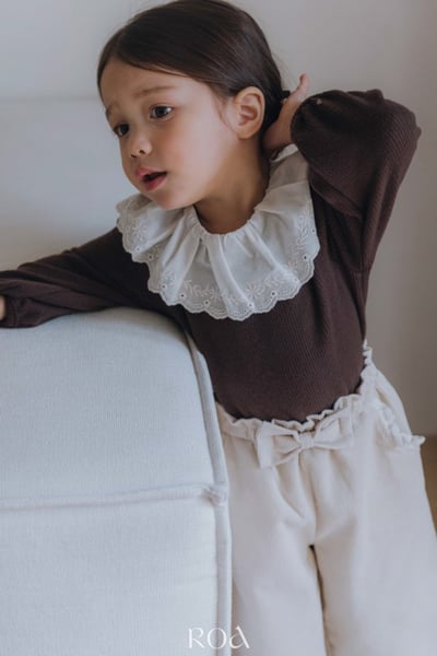 ROA28｜(80cm-120cm) 2色甜美蕾絲翻領上衣16