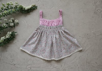 FLO30｜(75-140) 田園碎花無袖上衣15