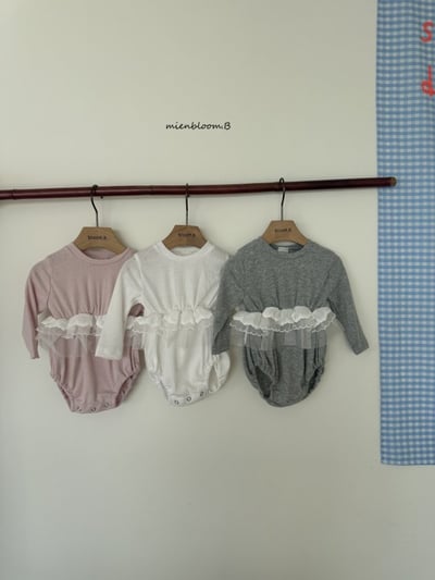 Bloom.b40｜(0m-18m) 蕾絲裙擺包屁衣11