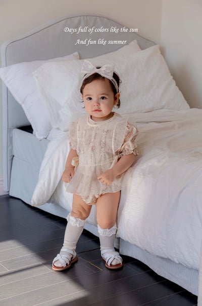 M-KIDS38｜(65-80cm) 歐式碎花滾邊包屁衣13