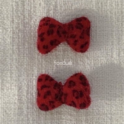 Fondue 37｜(Free)  豹紋蝴蝶結髮夾3