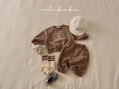 Valubebe01｜(65-90) 英字縮口褲6