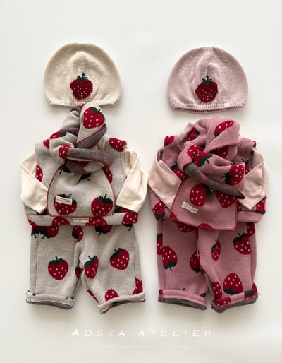 AOSTA04｜(6m-5y) 印花針織直筒褲12