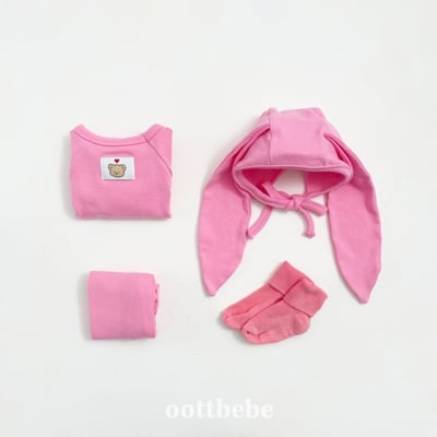 Oottbebe31｜(Free) 糖果色兔耳綁帶帽15