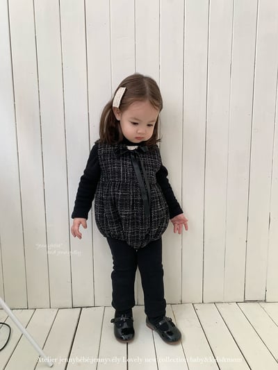 JE 657｜(66-90cm)  格紋翻領娃娃包屁衣17