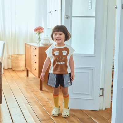 1st blue35｜(~93-118cm) 麵包印花上衣6