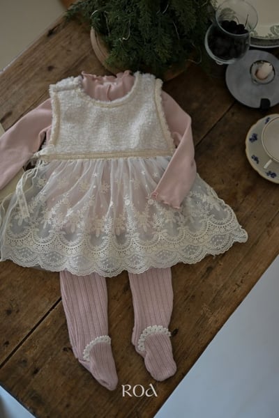 ROA42｜(6m-18m) 2色刷毛蕾絲背心3