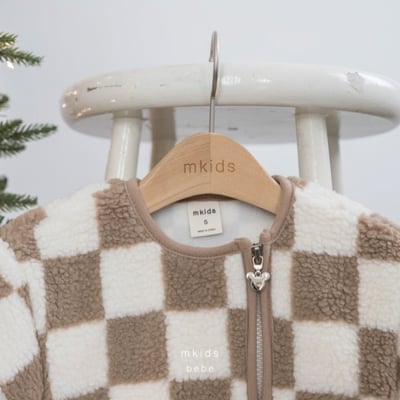 M-KIDS06｜(65-80cm) 3色刷毛口袋拉鍊連身衣5