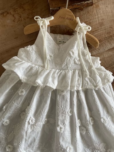 Anne Shirley35｜(1y-5y) 2色碎花壓紋綁帶洋裝5